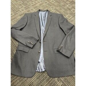 JOHN VARVATOS Men's Sport Coat Blazer Rayon Blend Dark Blue/Black Size 44 L